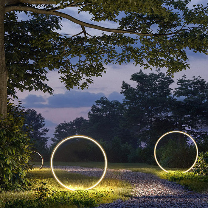 Outdoor Waterproof Acrylic Lampshade Aluminum Ring Design LED Lawn Light Lumendat