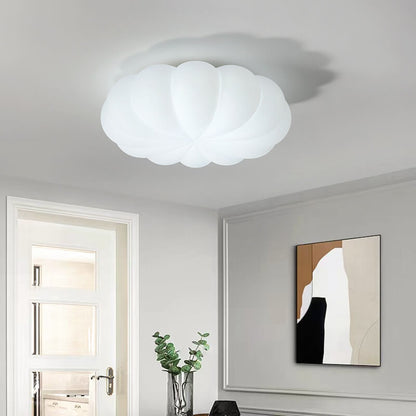 Contemporary Nordic PE Shade Kid's Flowers LED Flush Mount Ceiling Light For Bedroom