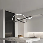 Modern Minimalist Aluminum Twist Ring LED Island Light Pendant Light for Dining Room