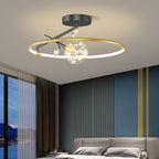 Modern Art Deco Iron Geometrical Ring Star LED Pendant Light for Living Room