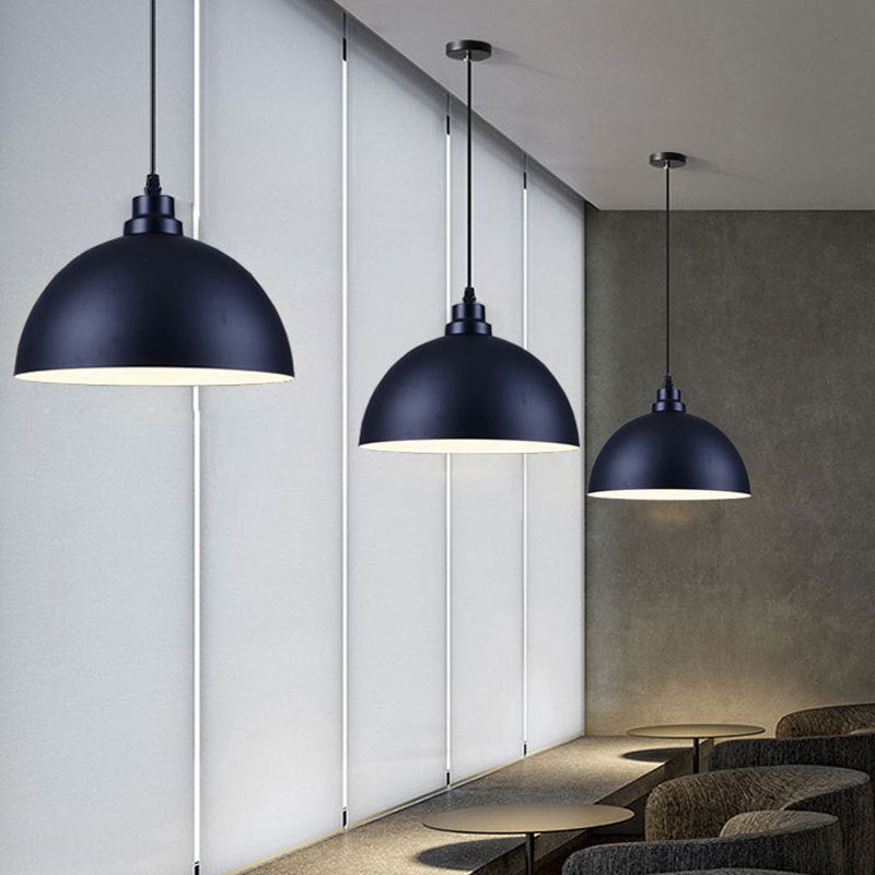 Industrial Simple Iron Dome Pot Lid 1-Light Pendant Light