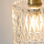 Japanese Vintage Brass Glass Cylinder 1-Light Wall Sconce Lamp Lumendat