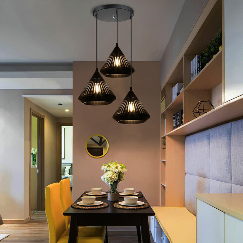 Modern Minimalist Iron Hollow Diamond Shape 1/3-light Island Light Chandelier