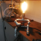 Industrial Plumbing Guitar Robot 1-Light Table Lamp Lumendat