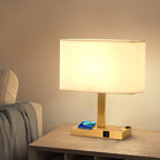 Modern Minimalist Rectangular Cloth Iron 1-Light Table Lamp For Living Room Lumendat
