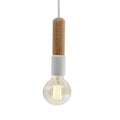 Nordic Minimalist Solid Wood Cylinder Top 1-light Pendant Light