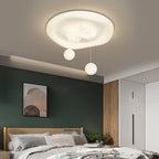 Lumendat Contemporary Creative Kids Round Bow Orb Iron Rolled Plastic LED Flush Mount Ceiling Light For Bedroom Lumendat