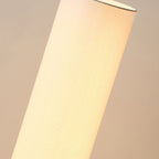 Traditional Chinese Fabric Cylinder Shade Wood Tripod 1-Light Standing Floor Lamp For Study Lumendat