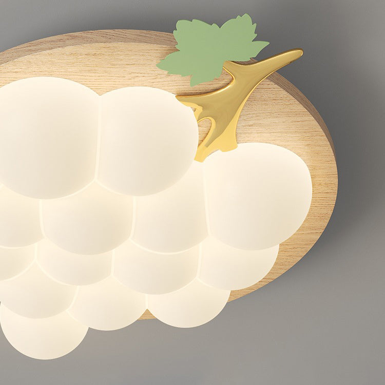 Lumendat Contemporary Creative Kids Grape Iron Plastic LED Flush Mount Ceiling Light For Bedroom Lumendat