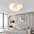 Lumendat Modern Art Deco Kids PE Iron Star Moon LED Flush Mount Ceiling Light For Bedroom Lumendat