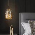 Contemporary Scandinavian Cylinder Oval Glass 1-light Pendant Light for Bedroom Lumendat
