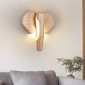 Nordic Creative Solid Wood Elephant Shape LED Wall Sconce Lamp