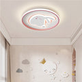 Lumendat Contemporary Creative Cartoon Rabbit Iron Acrylic LED Kids Flush Mount Ceiling Light For Bedroom Lumendat