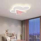 Lumendat Modern Art Deco Kids Iron Acrylic Cloud Plane LED Flush Mount Ceiling Light For Bedroom Lumendat