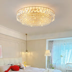 Modern Luxury Circle Iron Crystal 4/6/8/10 Light Flush Mount Ceiling Light For Living Room Lumendat
