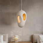 Japanese Wabi-sabi Resin Geometric Circle 1-light Pendant Light BulbSquare