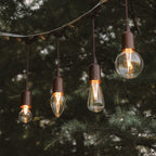 Retro Portable Waterproof Wood Round Cone Battery USB 1-Light Camping Outdoor Light Lumendat