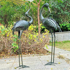 Contemporary Creative Iron Animal Crane LED Solar Waterproof Lawn Landscape Light For Outdoor Patio Lumendat