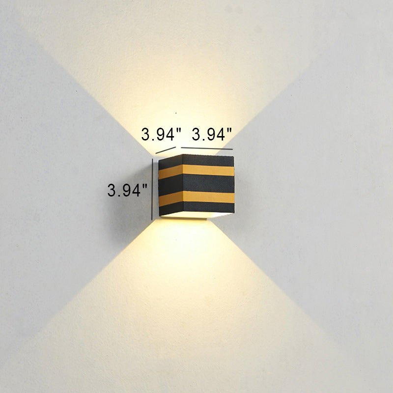 Outdoor Minimalist Square Cube Aluminum Waterproof LED Wall Sconce Lamp Lumendat