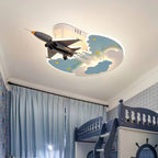 Lumendat Creative Kids Cartoon Aircraft Dimmable Acrylic LED Flush Mount Ceiling Light Lumendat