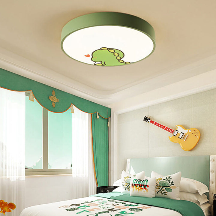 Lumendat Cartoon Creative Colorful Round Children LED Flush Mount Ceiling Light Lumendat