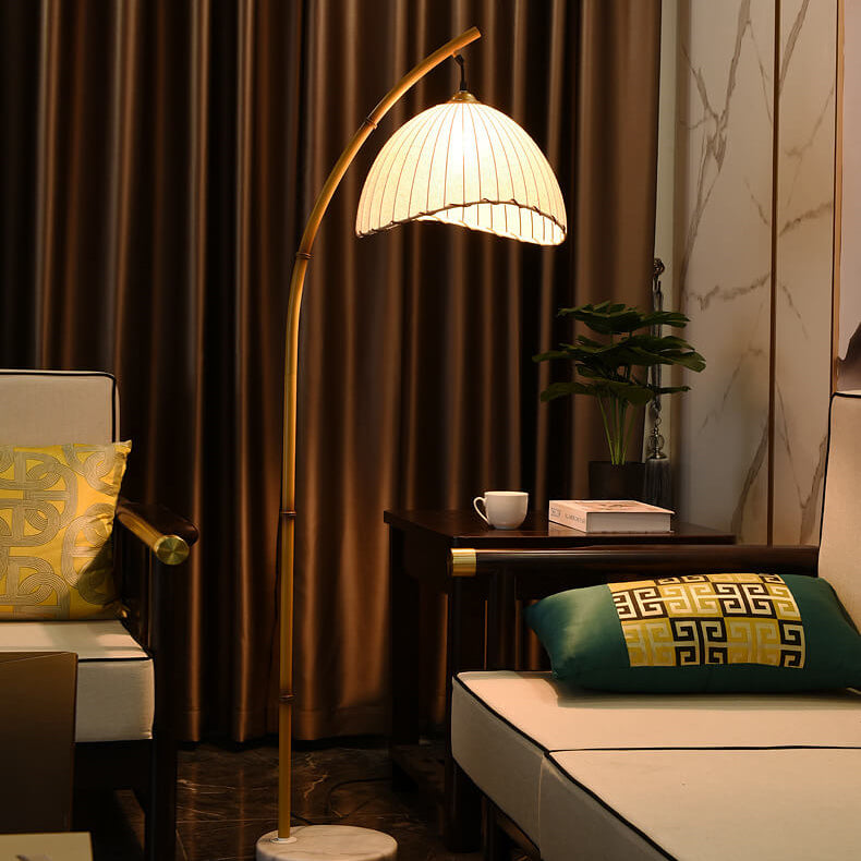 Retro Zen Simulation Bamboo Pole 1-Light Standing Floor Lamp Lumendat
