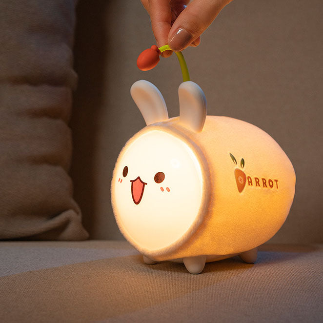 Lumendat Modern Creative Plush Doll Rabbit Colorful Remote Control Pat Night Light Table Lamp Lumendat
