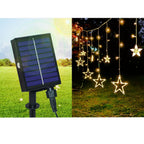 LED Solar Star Moon Curtain Light Christmas Outdoor Patio Decorative Camping String Lights Lumendat