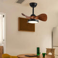 Contemporary Retro Round Acrylic ABS LED Downrods Ceiling Fan Light For Bedroom Lumendat