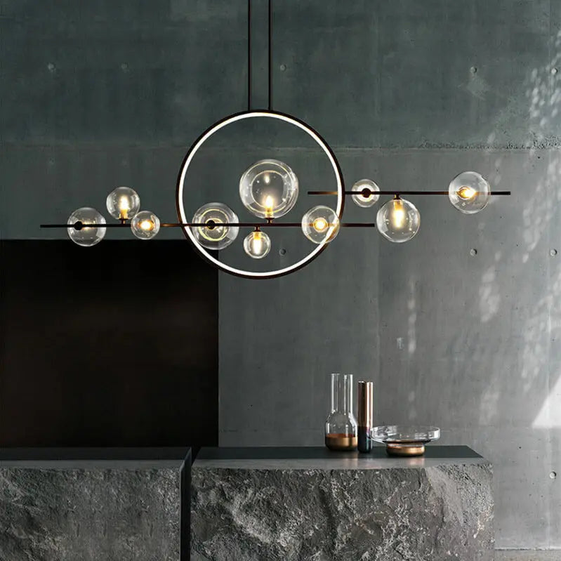 Modern Glass Long Bubble Magic Bean Island Light 7/10 Light Chandelier modern luxury lighting fixture