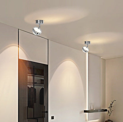 Modern Simplicity Cylinder Acrylic Aluminum Iron LED Spotlight Semi-Flush Mount Ceiling Light For Living Room