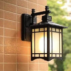 Modern Waterproof Solar Aluminum Chinese Pavilion Shape 1-Light Wall Sconce Lamp Lumendat