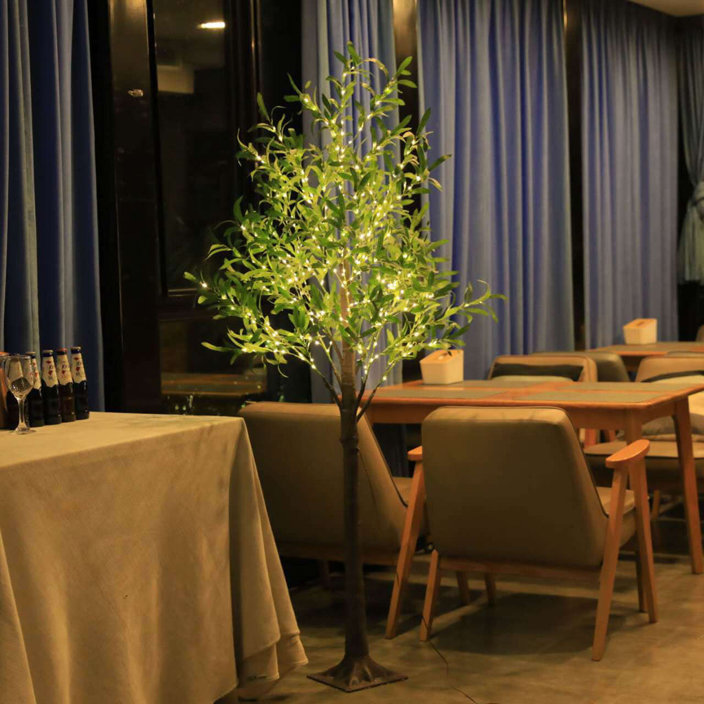 Modern Creative Olive Leaf LED Simulation Plants Decorative Light Lumendat