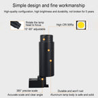 Modern Minimalist Adjustable Dimmable Focus Dimming Spotlight Tubular Track Lighting 3/4/5 Light LED Flush Mount for Living Room BulbSquare