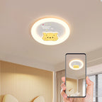 Lumendat Contemporary Creative Cartoon Animal Duck Acrylic LED Flush Mount Ceiling Light For Bedroom Lumendat