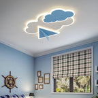 Lumendat Contemporary Creative Kids Iron Acrylic Plane Cloud Astronaut LED Flush Mount Ceiling Light For Bedroom Lumendat