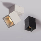 Modern Pure Black White Foldable LED Semi-flush Mount Light
