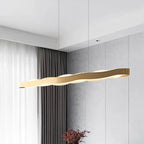 Modern Luxury Stainless Steel Long Bar Acrylic LED Chandelier BulbSquare