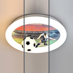 Lumendat Contemporary Creative Kids Football Iron Acrylic LED Flush Mount Ceiling Light For Bedroom Lumendat