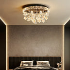 Lumendat Contemporary Nordic Kids Iron Acrylic Crystal Round Star Pendant LED Flush Mount Ceiling Light For Bedroom Lumendat
