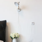 Modern Nordic Iron Semicircle Adjustable Wooden Lamp Arm 1-Light Wall Sconce Lamp Lumendat