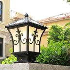 Modern Vintage Waterproof Patio Solar Outdoor Column Head Light Lumendat