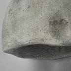 Contemporary Nordic Rough Rock Texture Semicircular 1-light Pendant Light for Dining Room BulbSquare