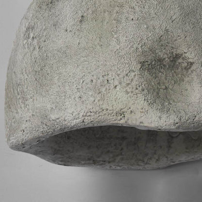 Contemporary Nordic Rough Rock Texture Semicircular 1-light Pendant Light for Dining Room