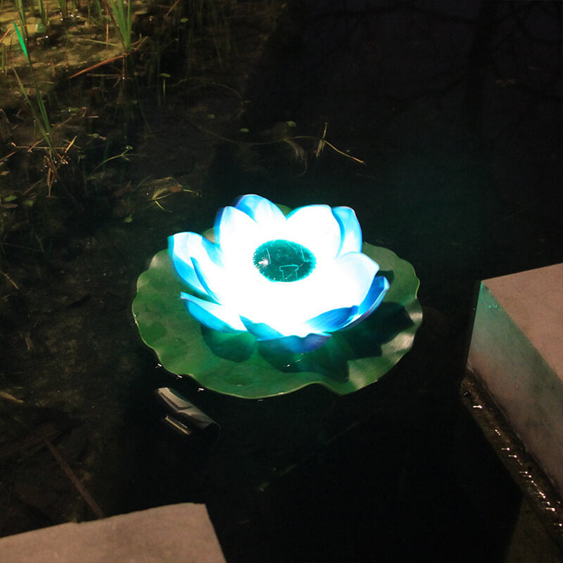 Creative Lotus Flower Waterproof Solar LED Outdoor Patio Pond Water Floating Light Lumendat
