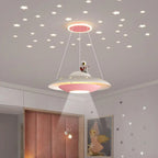 Modern Creative Flying Saucer Space Astronaut Children LED Chandelier Lumendat
