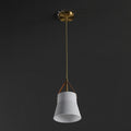 Japanese Light Luxury Ceramic Copper Round Mouth 1-light Pendant Light