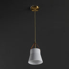 Japanese Light Luxury Ceramic Copper Round Mouth 1-light Pendant Light