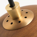 Nordic Minimalist Solid Wood Dome Glass Lampshade LED Pendant Light BulbSquare