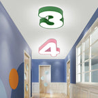 Contemporary Creative Kids Iron Number Design LED Flush Mount Ceiling Light for Bedroom